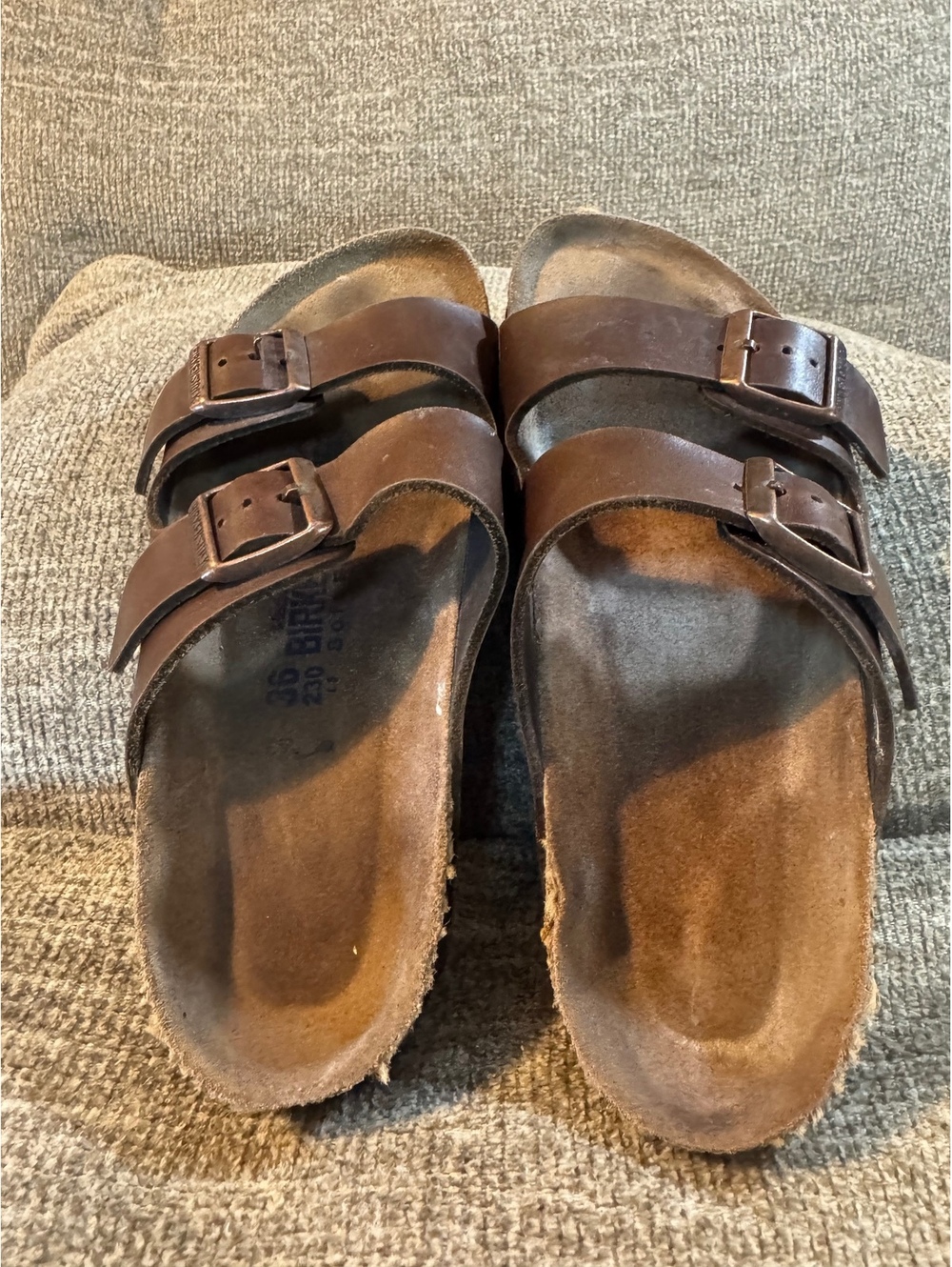 Birkenstock Arizona Soft Footbed Brown Leather Sandals Size 36 / US 5 - 5.5 - Picture 4 of 10